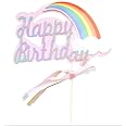 AILEXI Happy Birthday Football Cake Toppers (10 Count) - Foam & Wire Decorations - View #7