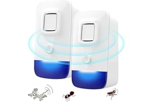 TATUNER Ultrasonic Pest Repeller, Mouse Repellent, Indoor Silent Electronic Rat Deterrent Plug In, Pest Control for Mouse, Mice, Ants, Spider, Fly, Bed bug and Other Rodents, Harmless to Pets and Human (2)