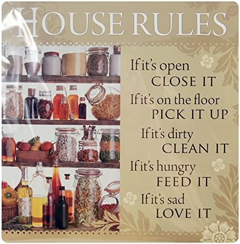 Kitchen Towels House Rules, Brown