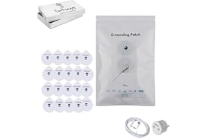EARTHING.ES Kit de Parches y Conexión a Tierra Earthing/Grounding - Alivio del Dolor y Mejora del Sueño con 30 Parches, Cable de 4,5m y Adaptador