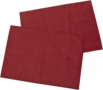 Casual Dining 13 X 18 Inch Faux Silk Placemats Burgundy