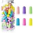 Odluzy Soft Foam Earplugs, 60 Pairs Multi Color, 32dB Noise Canceling Ear Plugs for Sleeping, Shooting, Snoring, Mowing Sound Reduction, Reusable Noise Reduction Earplugs