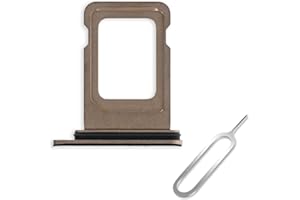 Cemobile Einzelne SIM-Kartenfach Slot Halter Ersatz für iPhone 11 Pro/iPhone 11 Pro Max mit wasserdichtem Gummidichtungsring + SIM-Kartenfach offener Auswurfstift (Gold)