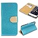 Produktbild Urcover® Bling Glitzer Apple iPhone 7 Wallet | Handy Schutz-Hülle in Blau | Kartenfach & Standfunktion | Flip-Cover mit Magnet-Verschluss | Kunststoff Glitzer Case mit Strass-Steinen | Smartphone Zubhör Schale Etui Mobiltelefon