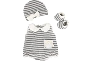 ZWOOS Ropa de Muñecas para New Born Baby Doll, Lindo Atuendo con Sombrero y Calcetines para Muñecas 35-43 cm
