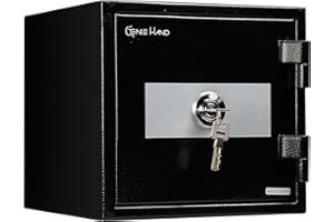 Genie Hand | Coffre-Fort Mécanique Ignifuge Coffre-Fort en Acier Inoxydable avec Clé et Serrure B-Class