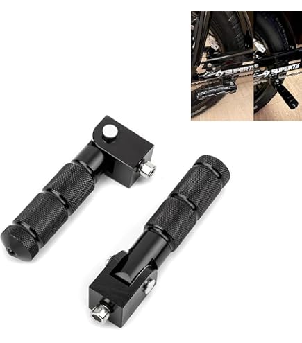 Stevige Passagiersvoetsteunen Voor Surron En Segway – CNC Aluminium, Zwart, Universeel Montagesysteem