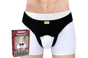 COCOCHERRY Ceinture Pour Hernie Inguinale,Cceinture Hernie Inguinale Homme Avec 2 Coussinets de Compression Amovibles Hernie gauche et droite, Confortable et Réglable,Ceinture Dorsale Homme