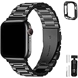Fullmosa Für Apple Watch Armband 49mm/45mm/44mm/42mm Series 8/7/SE/6/5/4/3/2/1 Series Ultra, Edelstahl Metall Ersatzband für 