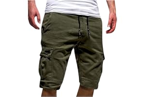 WZYYDS 2023 Short Cargo Homme Short Travail Homme Taille Elastique Pochette Plage Shorts Et Bermudas Homme Pantacourt Cargo Homme Grande Taille Pas Cher Bermuda Homme avec Poche