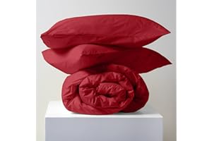 Lisola Set Copripiumino Matrimoniale, in Cotone Pregiato, Made in Italy, Sacco Copripiumino 250x240cm + 2 Federe 50x80cm, Tinta Unita. Modello: Tortona, Valenza