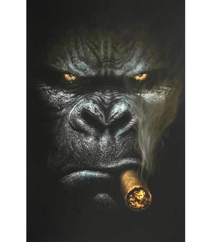 Affiche Gorille En Colère – Artist Thaïlandais, Déco Murale, 28,5 X 42 Cm