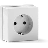 FAMATEL Socket with TTL | 65 x 65 mm | Surface | 16A | 250V | Easy Installation | 5000 Series | White.