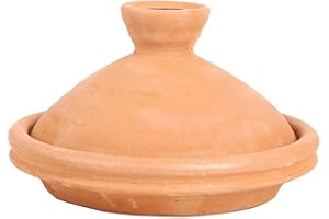 Casa Moro Marokkanische Tajine Terra Natur zum Kochen für bis Personen | unglasierter Gartopf Tontopf | handgetöpfert aus Marrakesch (Ø 26cm, für 2-3 Personen)