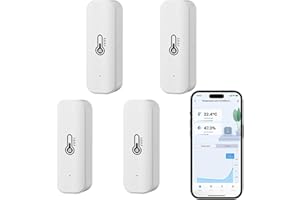 MOLCZOV Inteligentny termometr, higrometr, WiFi i Bluetooth, podwójny tryb wewnętrzny, czujnik temperatury, monitorowanie temperatury pomieszczenia z aplikacją (może nie być dostępna w języku polskim),