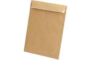 ALJOIR Caja de 1000 Sobres Bolsas Kraft 120x170mm Para Envíos Salarios Tira Silicona Autoadhesivo Bolsas de Papel para Bisutería, Joyería