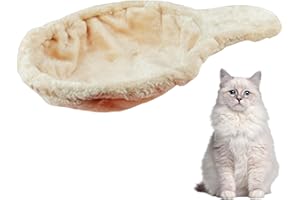 SouiWuzi Cat Hammock Basket - Large Spoon-Shape Tree Attachment, Soft Scratch-Proof Replacement Part, Washable, Easy to Install - Beige, 17in Diameter