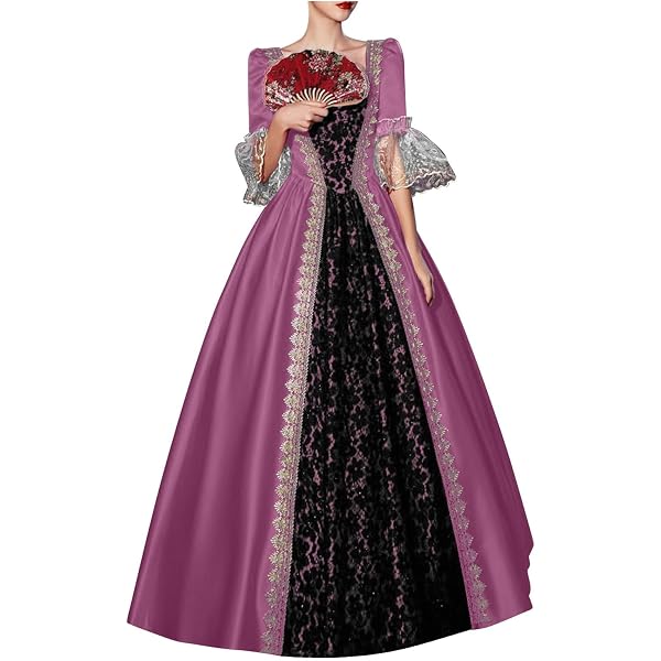 Robe Longue Médiévale Pour Femme - Manches Trompette, Style Victorien/gothique - Carnaval, Cosplay