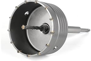 Scie Cloche à Béton de 110 mm BINOTA, Forets Circulaires, Scie Cloche, avec Tige SDS Plus, pour Béton, Ciment, Mur de Briques, Maçonnerie en Pierre