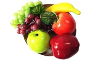 BSGP Pack of 6 Artificial Fruit Decorative Mixed Fake Plastic Fruits for Storefront Decor