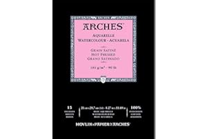 Arches Bloc Papier Aquarelle Grain Satiné 185G A4 15 Feuilles
