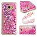 Produktbild Samsung A520 / A5 2017 Hülle, Samsung A520 / A5 2017 Handyhüle, Alfort Weich TPU Schutzhülle Fließendes Glitzern und Spiegel Hand Hülle für Samsung A520 / A5 2017 ( 5.2 Zoll ) Smartphone Handytasche Case Cover ( Rosa )