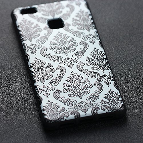 Huawei P9 Lite Funda Lizimandu 3D Patr  n Protectiva Carcasa de Silicona Gel TPU estrecha Case Cover Para huawei p9lite Encaje De Flores Lace Flower  