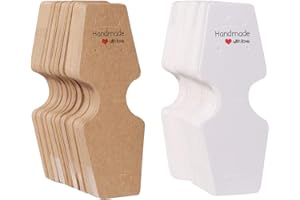 HDGSAFD 200 Uds Tarjetas De Embalaje De Collares, Tarjetas para Presentación De Joyas, Accesorios De Joyería DIY, Accesorios De Embalaje De Joyería