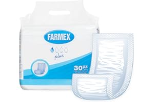 Farmex - Pañales Absorbentes rectangulares, para Adultos - 30 unidades