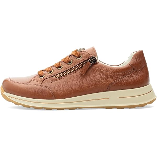 ARA Malibu Scarpe Da Ginnastica Donna | Shell White Limoncello Peach | Taglia 41 Larga | Suola Intercambiabile High Soft - 6
