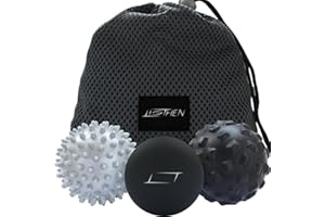 LISTHEN Pallina per Massaggio Muscolare, Massage Ball per Fisioterapia e Circolazione Sanguigna, Palline Pilates Massaggio Piedi, Decontratturanti per Schiena, Spalle e Collo, Set di 3 Palline