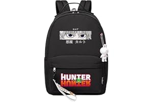 flowereyes Hunter X Hunter Schulrucksack Anime Sporttasche für Kurztrips Killua Zoldyck Rucksack Killua And Gon Bookpack HxH Kurapika Hisoka Rucksack