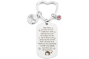 UNIFUN Hoosmoon Mum Gifts: Keyring Mum Presents from Daughter Son for Mothers Day & More