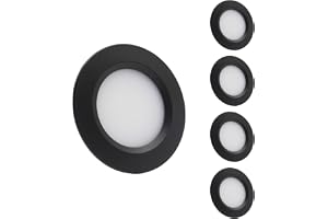 Sepzlly 12V Infällda LED Taklampor för Husbil 4ST Dimbara 3W 3000K Varmvit Spotlight för T4 T5 Husvagn, Båt, Yacht, Underskåp