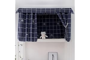 Treer Dormitory Bunk Bed Curtain, Blackout Curtains Students Dorm Bed Canopy Privacy Curtain for Girls Sleeper Bunk Dustproof Bed Shading Tent Moveable Curtains (1.2m 2 Pieces,Crown)