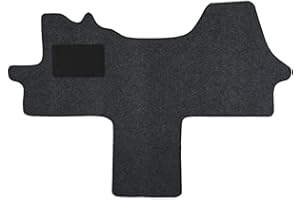 ALPHA-TEX PRODUKTIONS- UND HANDELS GMBH Alpha-Tex Alfombrillas de Coche | Juego de Alfombrillas para Fiat Ducato Tipo 250, 2 ó 3 plazas (Construido Desde 2006), Hit Antracita | 1 uds. | Borde Negro