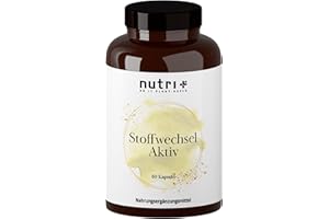 ‎NUTRI + Stoffwechsel Aktiv Formel 60 Kapseln - beliebtes Produkt für Stoffwechselkur - natürlich ohne Zusatzstoffe - von Ernährungswissenschaftlern entwickelt