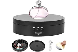 GBKDQQ Drehteller Elektrisch, Displayständer Elektrischer 13.8 CM Drehbarer Präsentationsständer Drehscheibe Elektrisch 360-Grad-Drehteller für Fotografie-Produkte, Schmuck, Uhr, 3D-Modelle