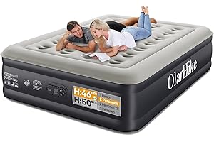 ‎OLARHIKE OlarHike Air Mattress for 2 People, Self-Inflating Air Bed with Integrated Pump, Self-Inflating Guest Bed, Guest Mattress, Inflatable Mattress for Camping or Home Use