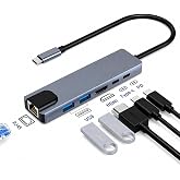 Coverzone Type-c To (4k) Hdmı Hub 6 in 1 Rj45 Lan 2 X usb 3.0 Type-c Girişli Bilgisayarlar ve Macbook ile Uyumlu &Ccedil;oklayıcı, &Ccedil;