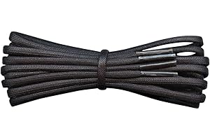 Fabmania® Lacets Cirés Ronds 3mm Lacets pour Bottes Chaussures de Mode Élégantes Casual Hommes Femmes (1 Paire)