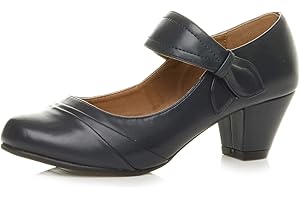 AJVANI Femmes Talon Moyen Babies découper Chaussures Richelieu Escarpins Pointure