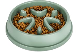 elzle Gamelle Anti Glouton Chien ou Chat,Gamelle à Alimentation Lente,Anti-étouffement avec Base Antidérapante,favorise Une Alimentation Saine