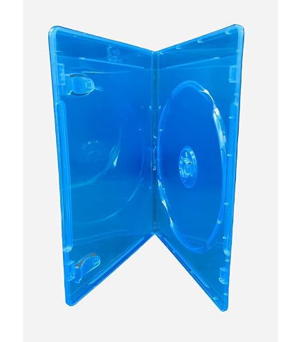 Nierle Elite Slim Blu-ray Hüllen – 6 Mm Dünn, Transparent Blau, 25 Stück, Mit Push-up Tray