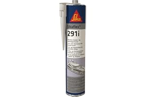 SIKA - Colle-mastic multi usage spécial Marine - Sikaflex 291i Blanc - Applications intérieures - Multi-matériaux - Sans solvant - Haute élasticité - Peut être peint - 300ml