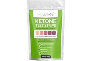 NKD Living Paski testowe ketonowe (100 pasków) – dokładne wykrywanie ketonów w moczu