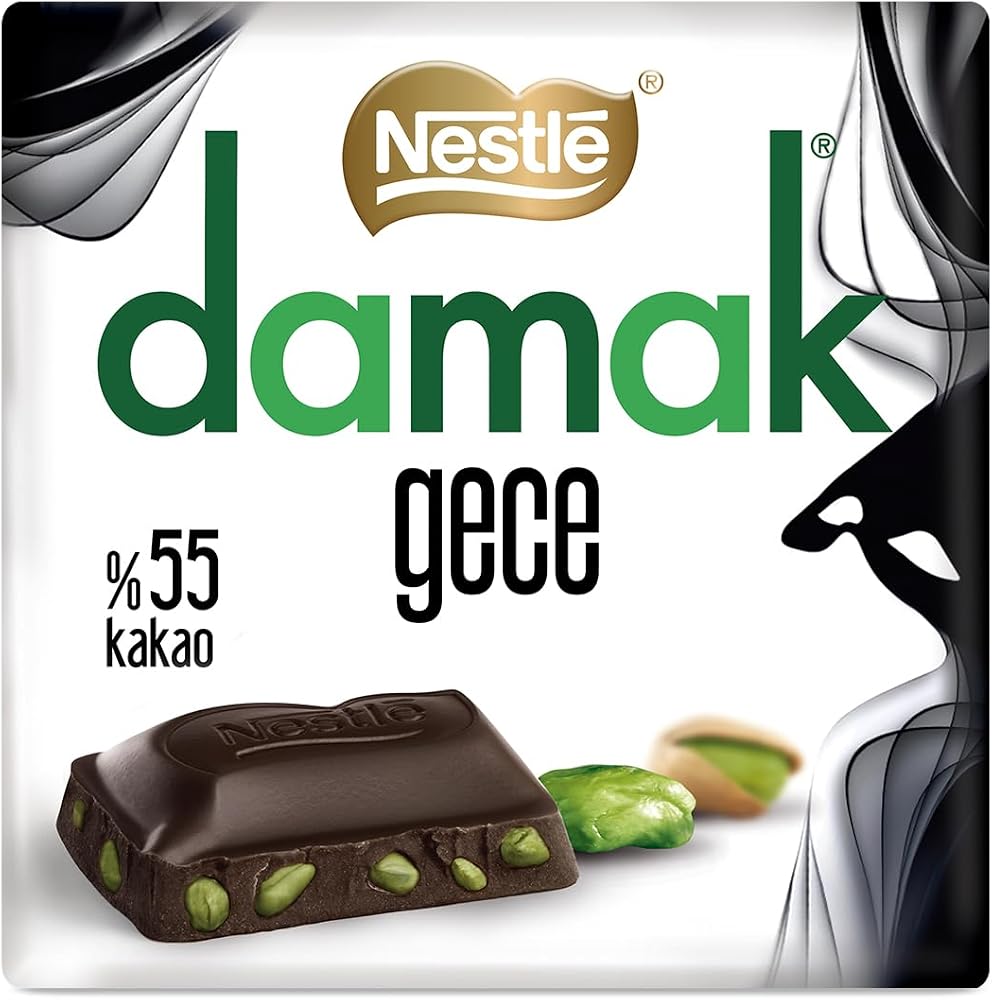Nestlé Damak Gece Antep Fıstıklı Bitter Çikolata, 60 g