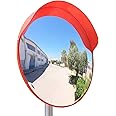 ECM-60o Convex Flexible Traffic Mirror, Diameter 60 cm (24"), for Road Safety and Shop Security with Adjustable Fixing Bracket for Pole 48 mm (1.5")