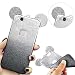 Produktbild P9 Lite Hülle, MOMDAD Glitzer Cartoon TPU Handyhülle für Huawei P9 Lite Schutzhülle Dünnen Glänzend Crystal Kristall Silikon Bling Shining Maus Mouse Ohr Ear Zurück Case Cover Schutz Kratzfeste Handy Tasche Schale Abdeckung - Glitter Schwarz