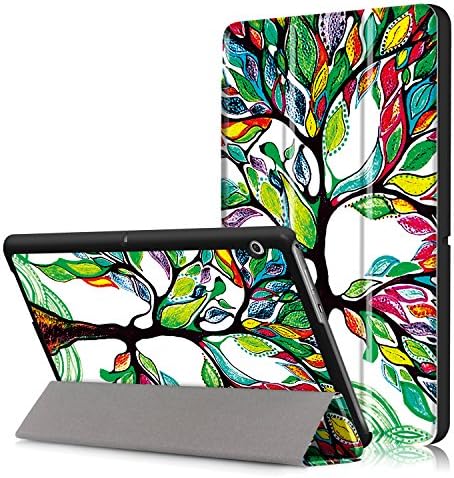 Huawei MediaPad T3 10 9.6 inch Case - DHZ Multi-Viewing Ultra Lightweight Smart Cover Shell Slim Tri-fold Stand Folio Leather Case for HUAWEI T3 10 9.6 inch Tablet 2017 Release,Lucky Tree